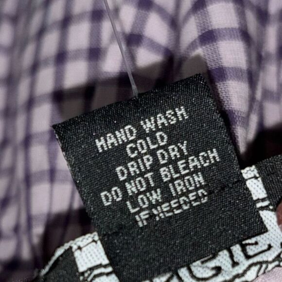 ANGIE Flounce Hem Minidress In Lilac Check Size Medium NEW - Picture 14 of 15